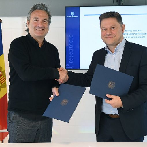 Govern i Uniesport Universitats signen un conveni de col·laboració